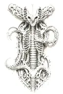 spine bio mechanical hr giger tattoo design idea