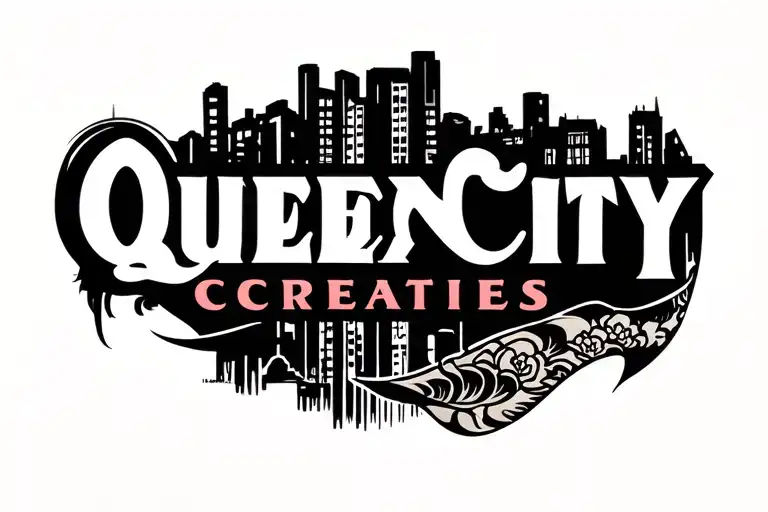 Queen City Creatives logo city scape tattoo design idea
