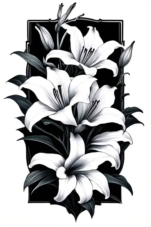 lilies tattoo design idea