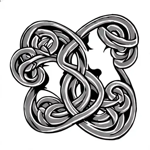 Celtic Father Daughter Knot tattoo design idea