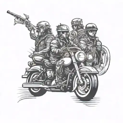  4 kings to represent 4 bothers who ride motorcycles together. It should have a lural in it and the word "Proud Boy"  tattoo design idea