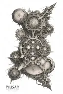 pulsar map tattoo design idea