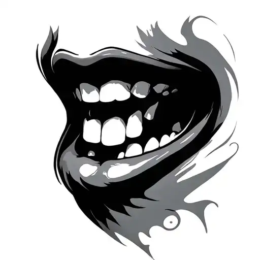 Throat tattoo design idea