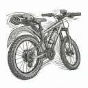 mtb bike tattoo design idea