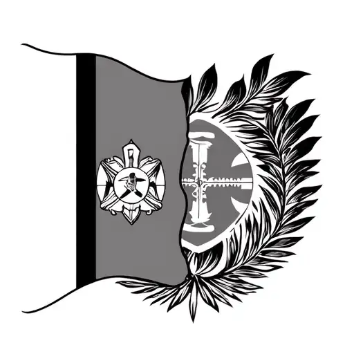 st lucia and suriname flags tattoo design idea