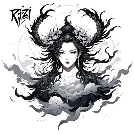 Rizi Raijin Sky tattoo design idea