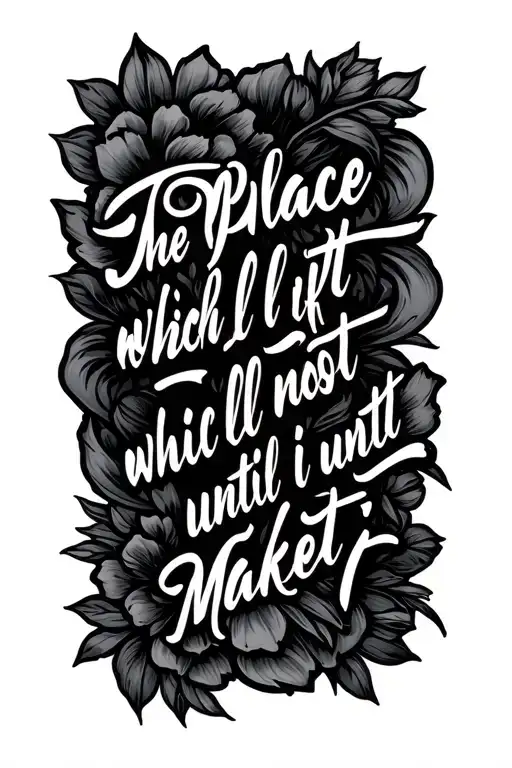 quote -The place in which I’ll fit will not exist until I make it. tattoo design idea