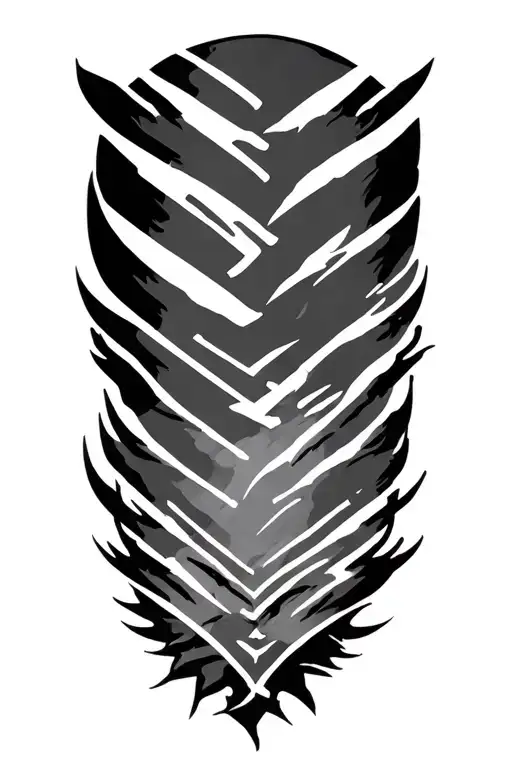 vertical lines running down arm tattoo design idea