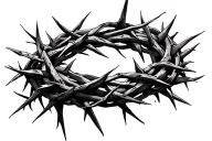 crown of thorns intertwined Philippians 4:6-7 tattoo design idea