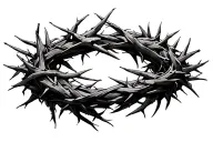 crown of thorns intertwined Philippians 4:6-7 tattoo design idea