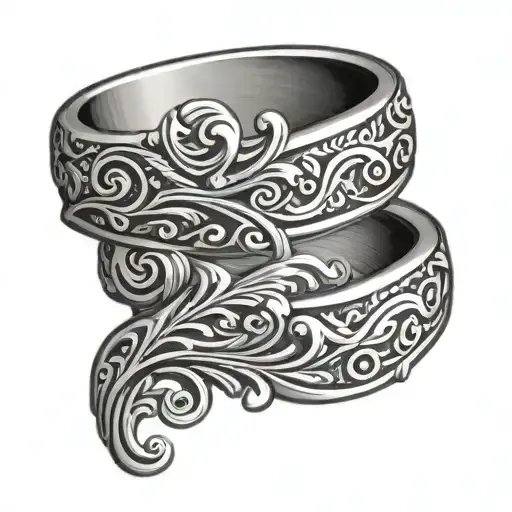 Mens Wedding Ring tattoo design idea