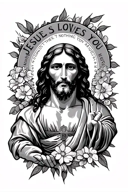 Jesus loves you, and there is nothing you can do about it. tattoo design idea