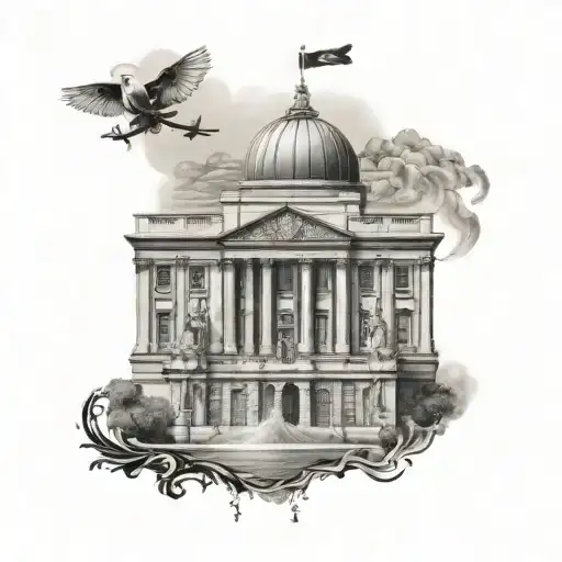 Buckingham palace, Alcatraz, the lourve tattoo design idea