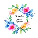 birth month flowers intertwined three October three November one June one September tattoo design idea