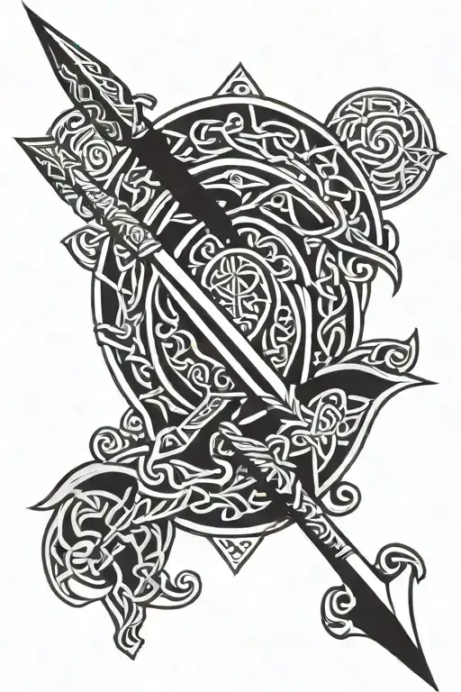 celtic arrow design tattoo design idea