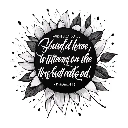 Philippians 4 13 tattoo design idea