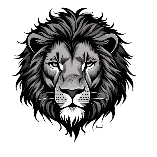 First name Emma Théo Noah Hugo Luka with lion's head tattoo design idea