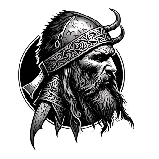 nordic viking leg sleeve tattoo tattoo design idea