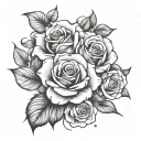 "one day at a time" write this with roses intertwined tattoo design idea