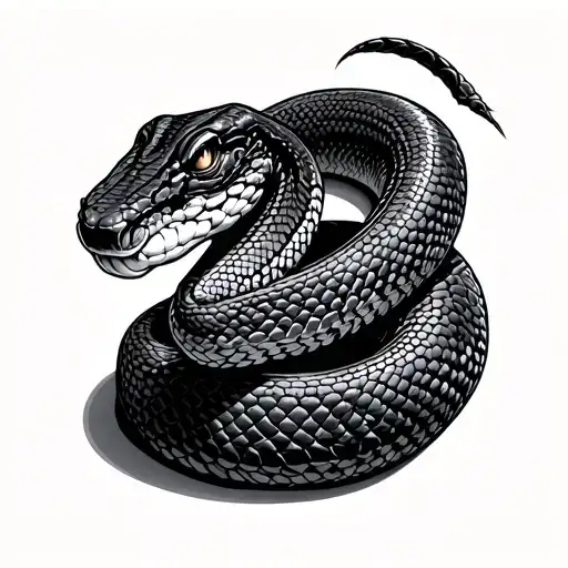 snake shedding its skin tattoo design idea