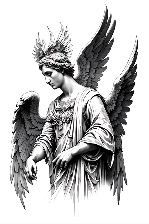 archangel gabriel tattoo design idea