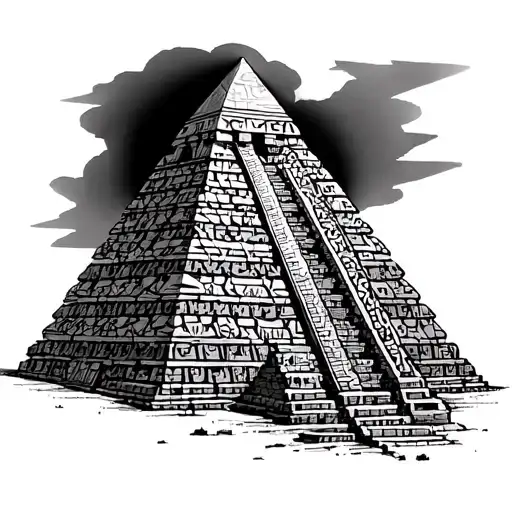 Aztec Pyramid tattoo design idea