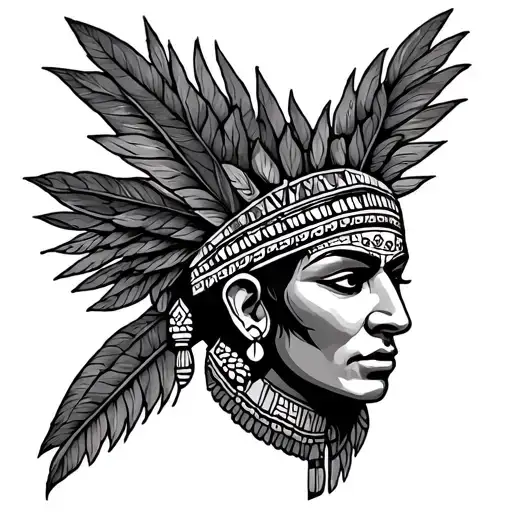 Aztec Mexican tattoo design idea