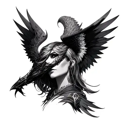 Morrigan tattoo design idea