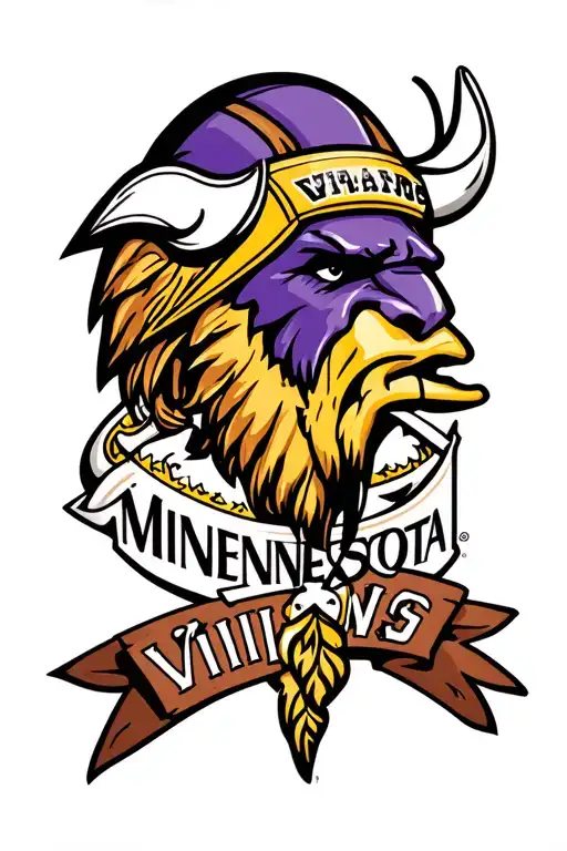 Minnesota Vikings football tattoo design idea