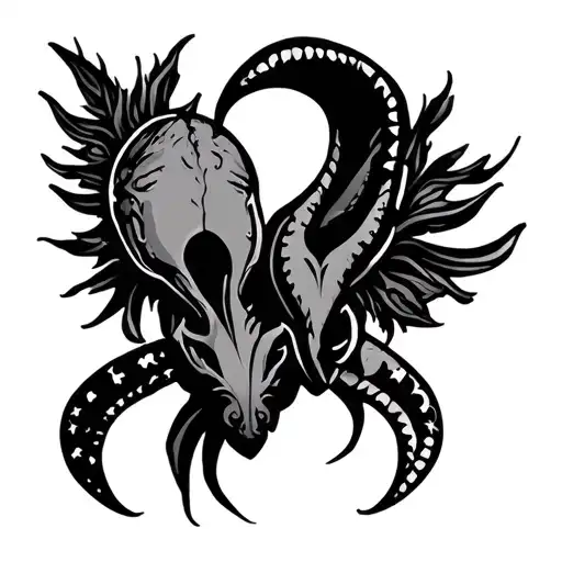 Cancer Gemini tattoo design idea