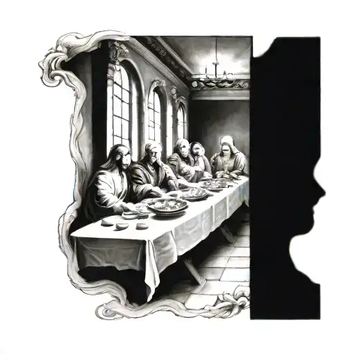 the last supper tattoo design idea
