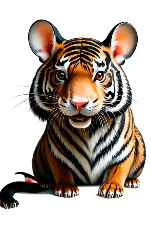 Chinese Zodiac Rat and Tiger tattoo design idea