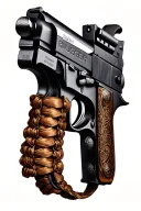 ruger gun with garter tattoo design idea