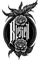 Blessed word tattoo design idea