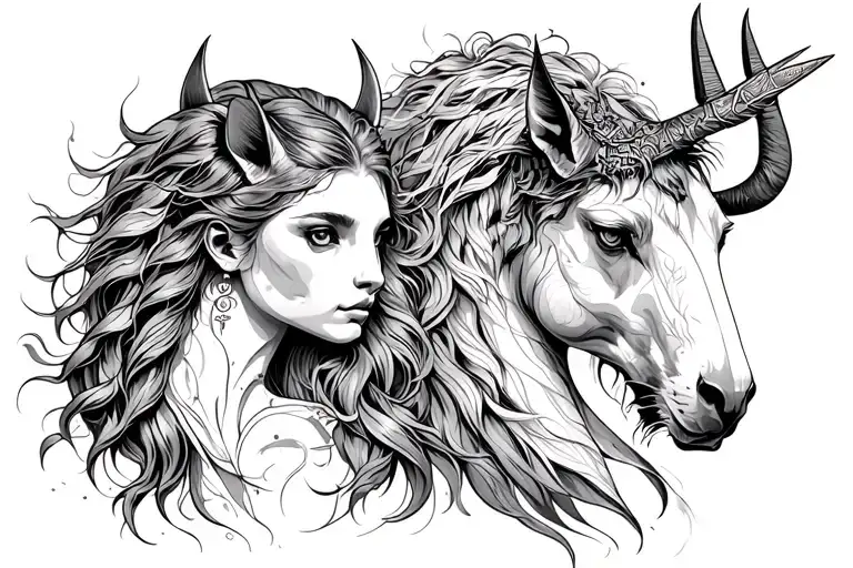 Gemini and Sagittarius and Capricorn. tattoo design idea