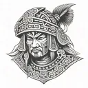 Hmong warrior tattoo design idea