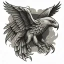 Viking Eagles hawk tattoo design idea