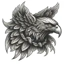 Viking Eagles hawk tattoo design idea