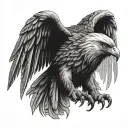 Viking Eagles hawk tattoo design idea