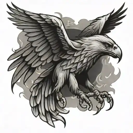 Viking Eagles hawk tattoo design idea