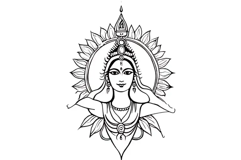 shiv kali goddess tattoo design idea