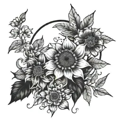 sun to me Zach Bryan find someone who grows flowers in the darkest parts of you tattoo design idea