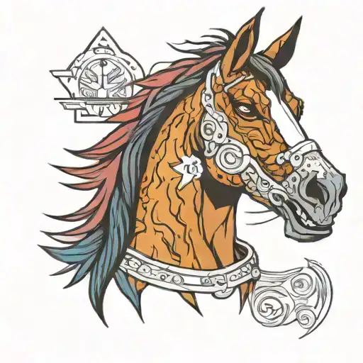 Create a BoJack Horseman tattoo design tattoo design idea
