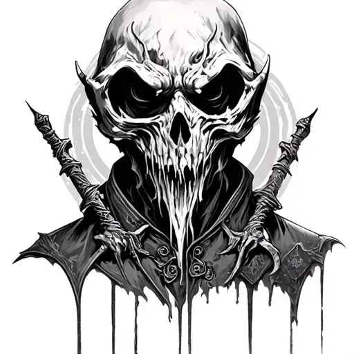 Gherman the first hunter bloodborne inspired tattoo tattoo design idea