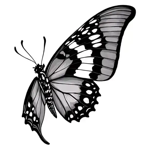 Gemini Butterfly tattoo design idea