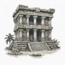 Mayan temple tattoo design idea