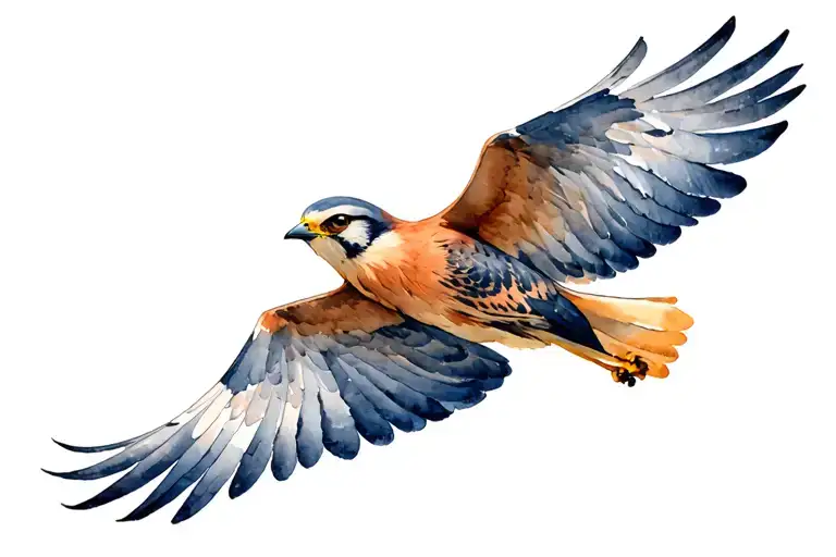 kestrel soaring tattoo design idea