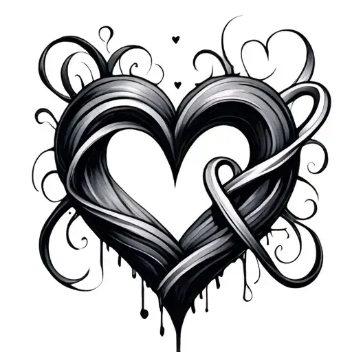 Heart Infinity tattoo design idea