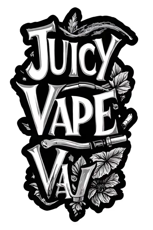 "Juicy vape" "Juicy vape" vape shop incorporated tattoo design idea
