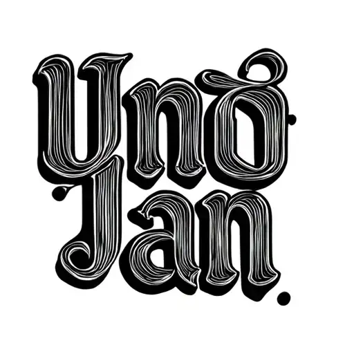 "Uno Jan" "Uno Jan" Two Word Ambigram Generator tattoo design idea